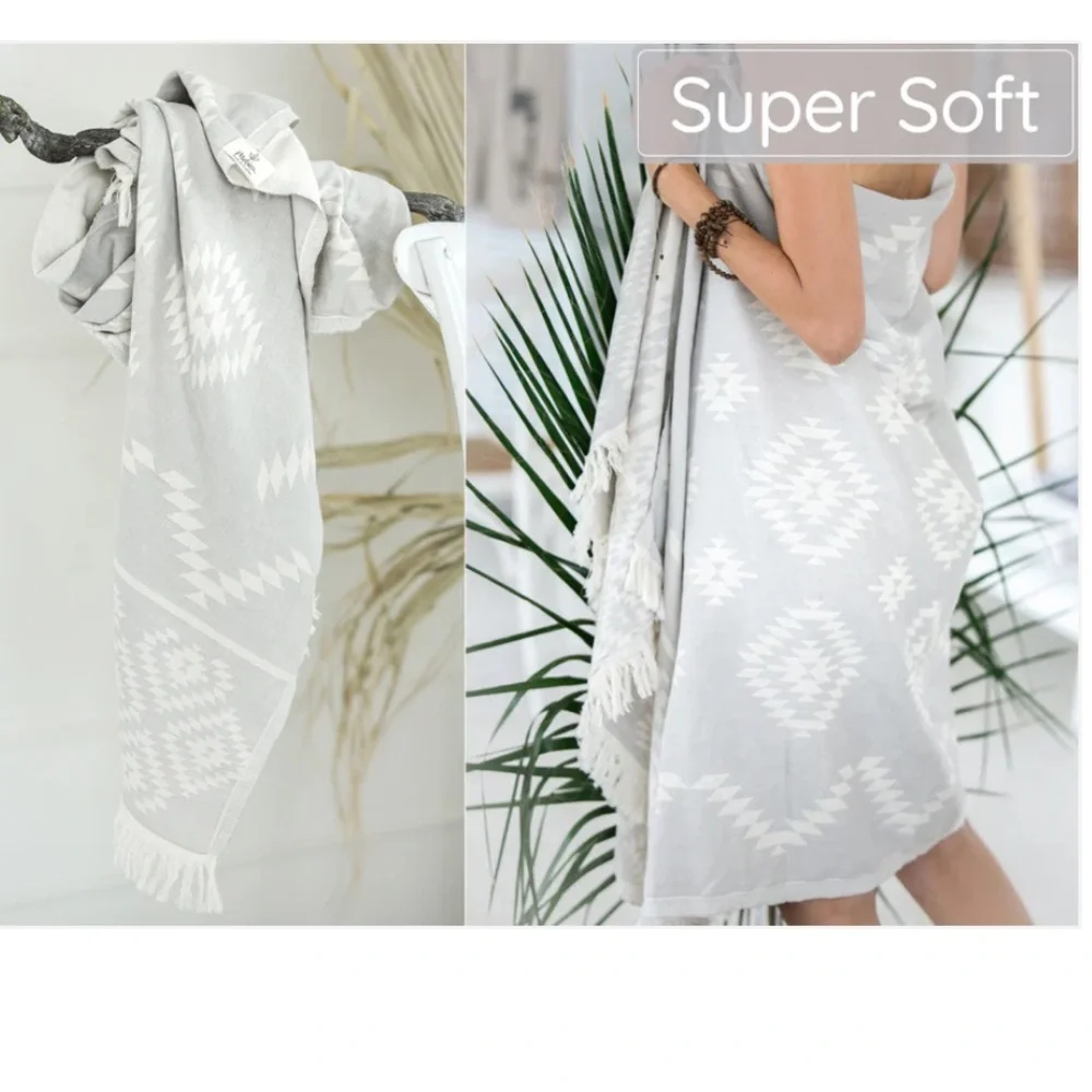 Mebien Turkish Beach Towel (35”x67”) - set of 2